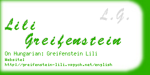 lili greifenstein business card